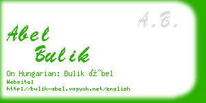 abel bulik business card
